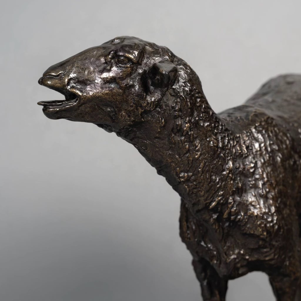 Sculpture – Mouton Des Vosges Debout , Pierre – Jules Mêne (1864) – Bronze 9