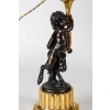 Paire de candélabres de style Louis XVI en bronze à décor de Faunes, montés en lampes 17
