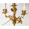 Paire de candélabres de style Louis XVI en bronze à décor de Faunes, montés en lampes 23