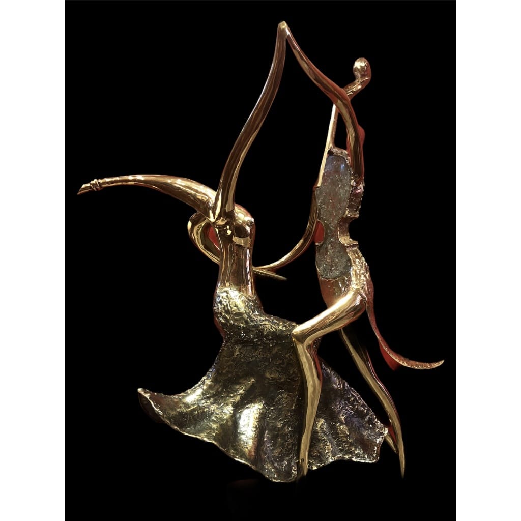 Couple de danseurs par Christian NOWACZYK Sculpture 20è siècle 7