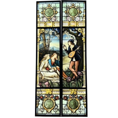 Vitrail Vitraux le joueur de mandoline (237cm L106cm)