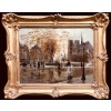STEIN Georges Paris Animation à Notre Dame depuis les quais Huile Sur Toile Signée Certificat d’authenticité 27