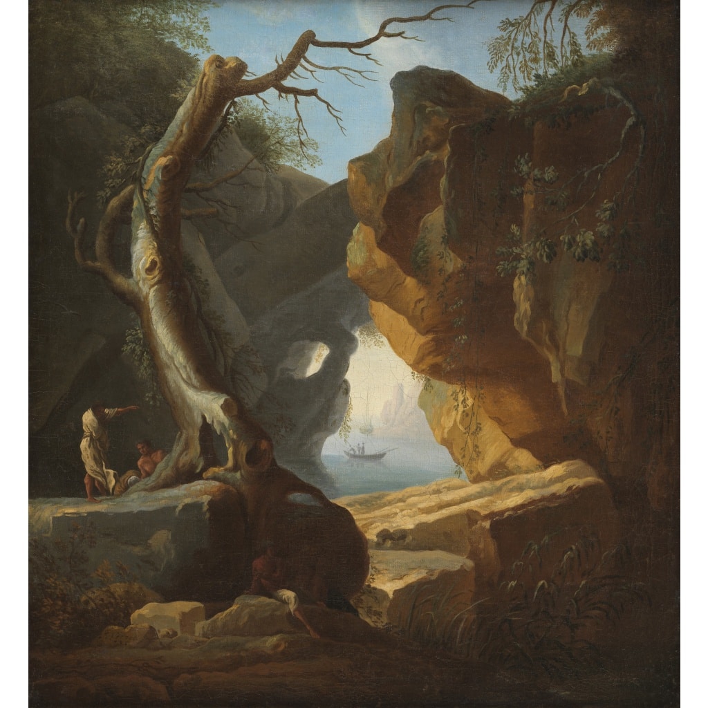 Pêcheurs à l’abri des falaises – Claude Joseph Vernet (1714 – 1789) 3