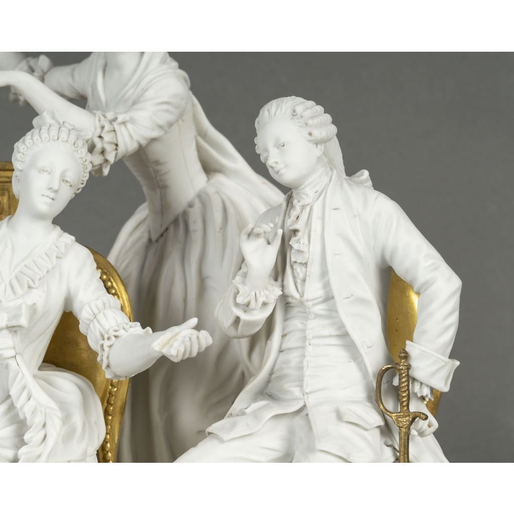 Groupe en biscuit et bronze doré, Sèvres XIXᵉ siècle 7