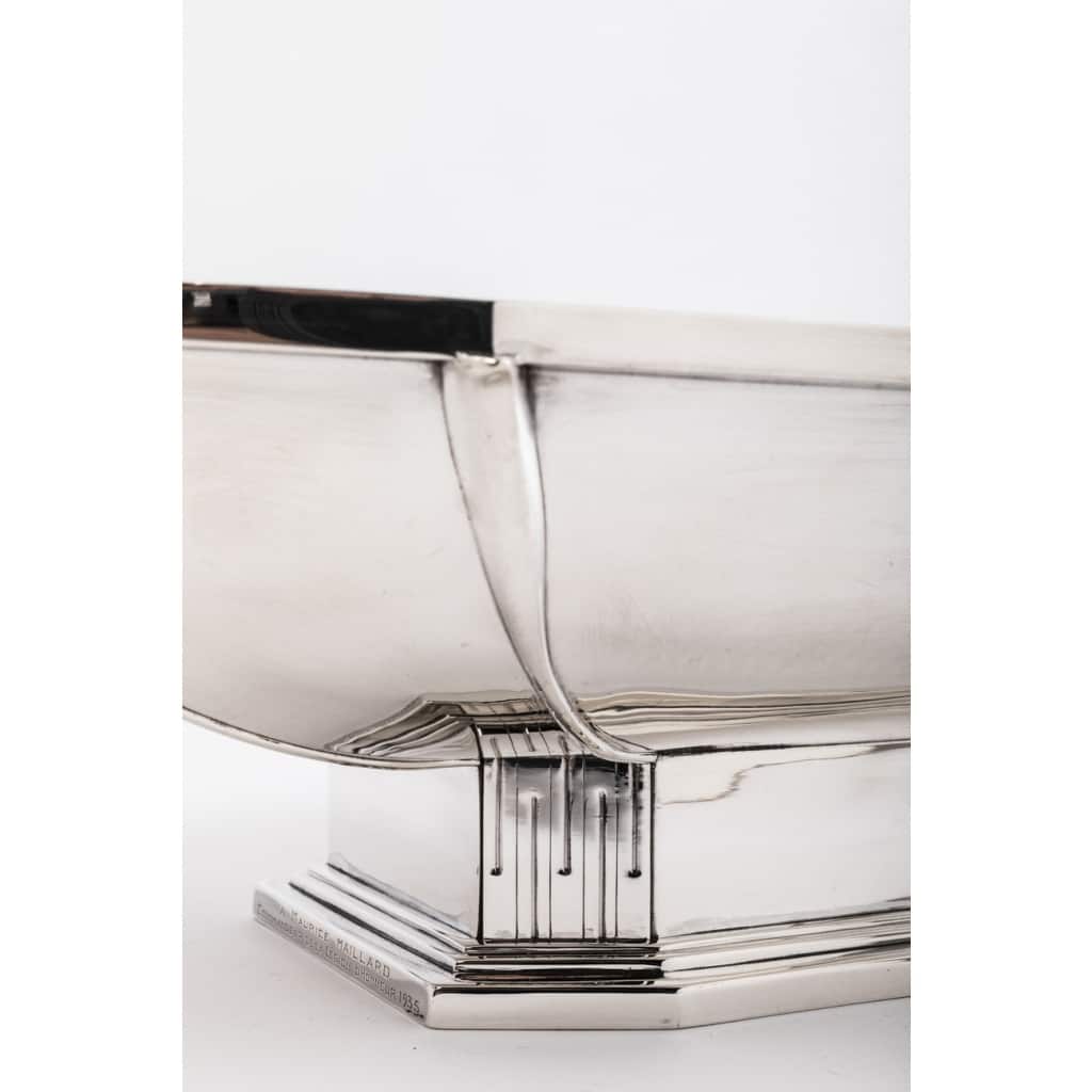 Orfèvre SAVARY -Centre de table en argent massif époque 1930 11