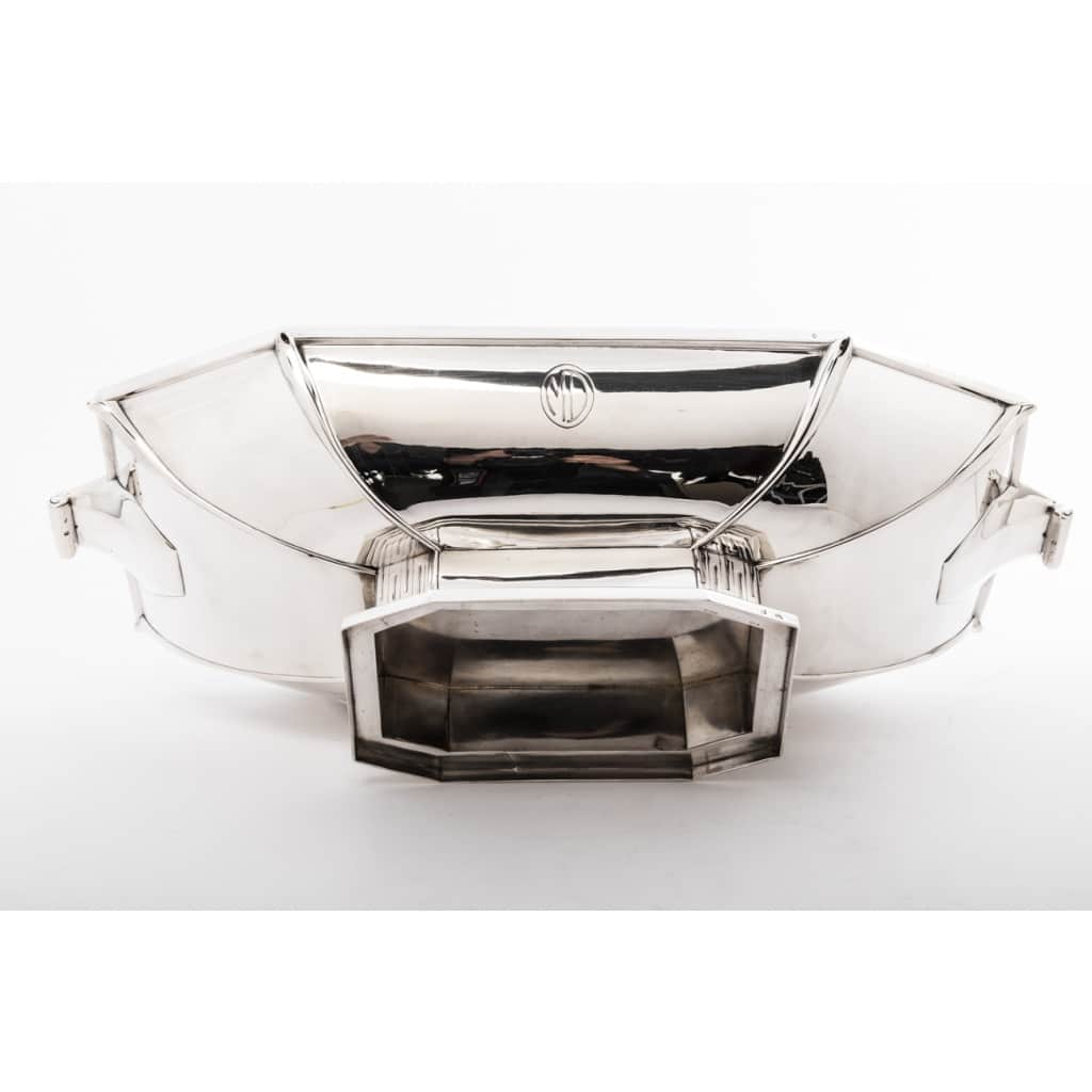 Orfèvre SAVARY -Centre de table en argent massif époque 1930 12