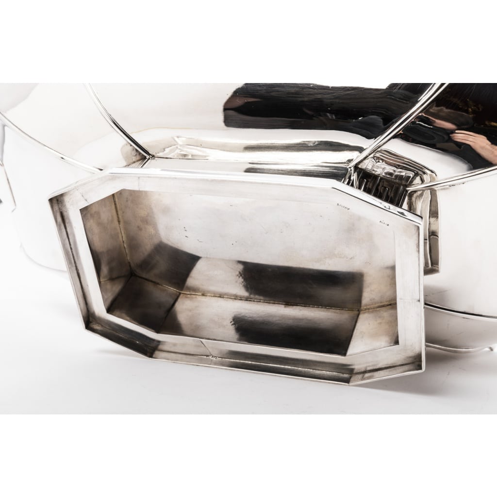 Orfèvre SAVARY -Centre de table en argent massif époque 1930 13