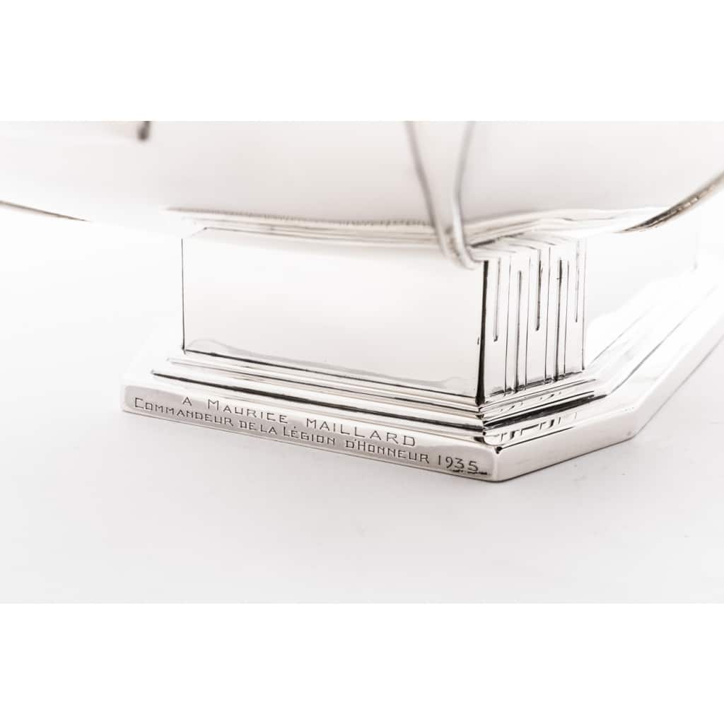 Orfèvre SAVARY -Centre de table en argent massif époque 1930 16