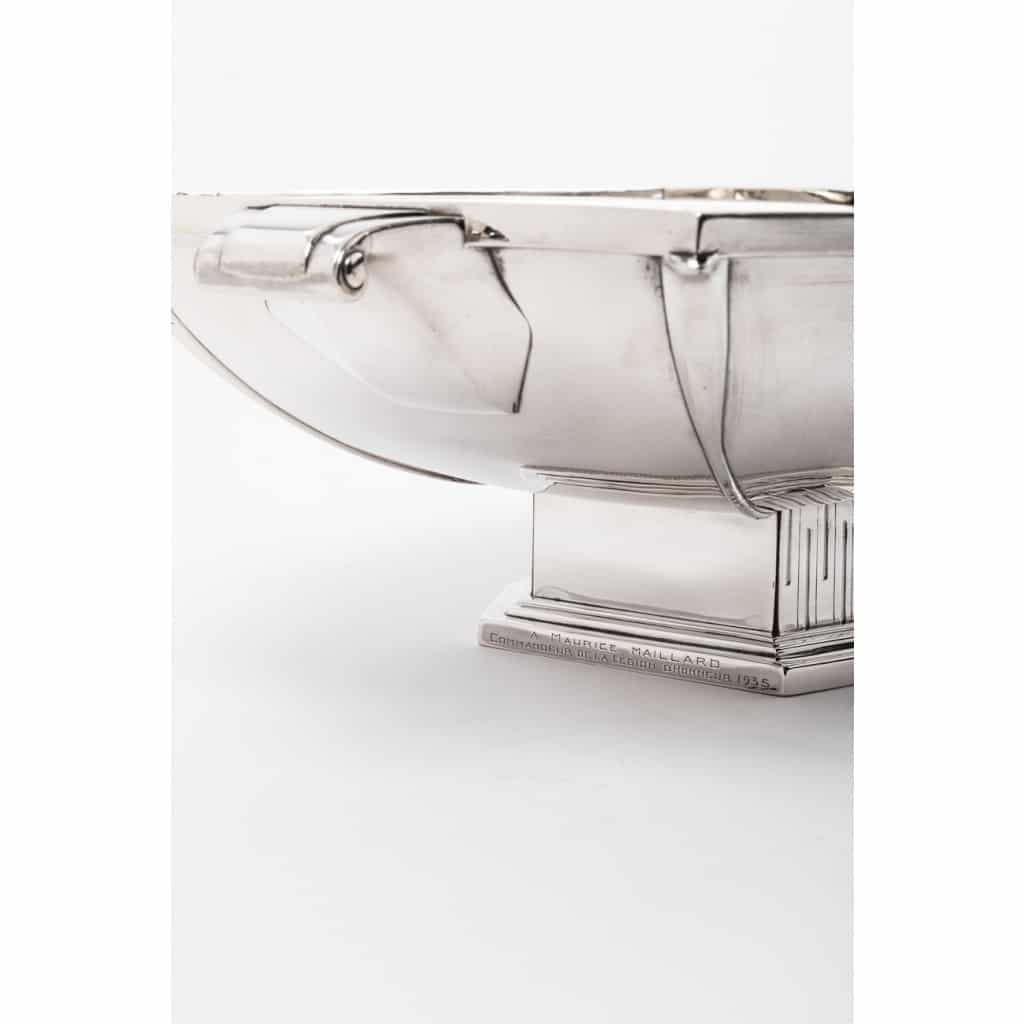 Orfèvre SAVARY -Centre de table en argent massif époque 1930 17
