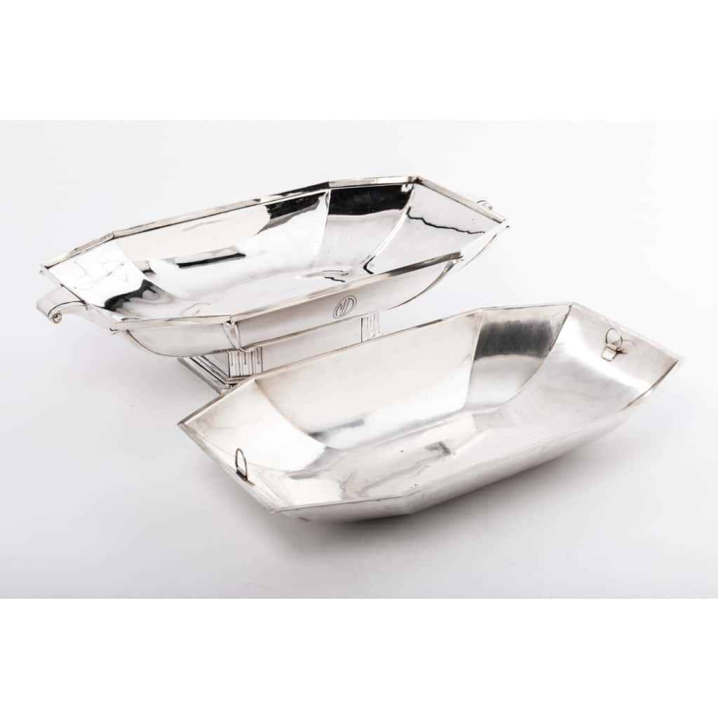 Orfèvre SAVARY -Centre de table en argent massif époque 1930 18