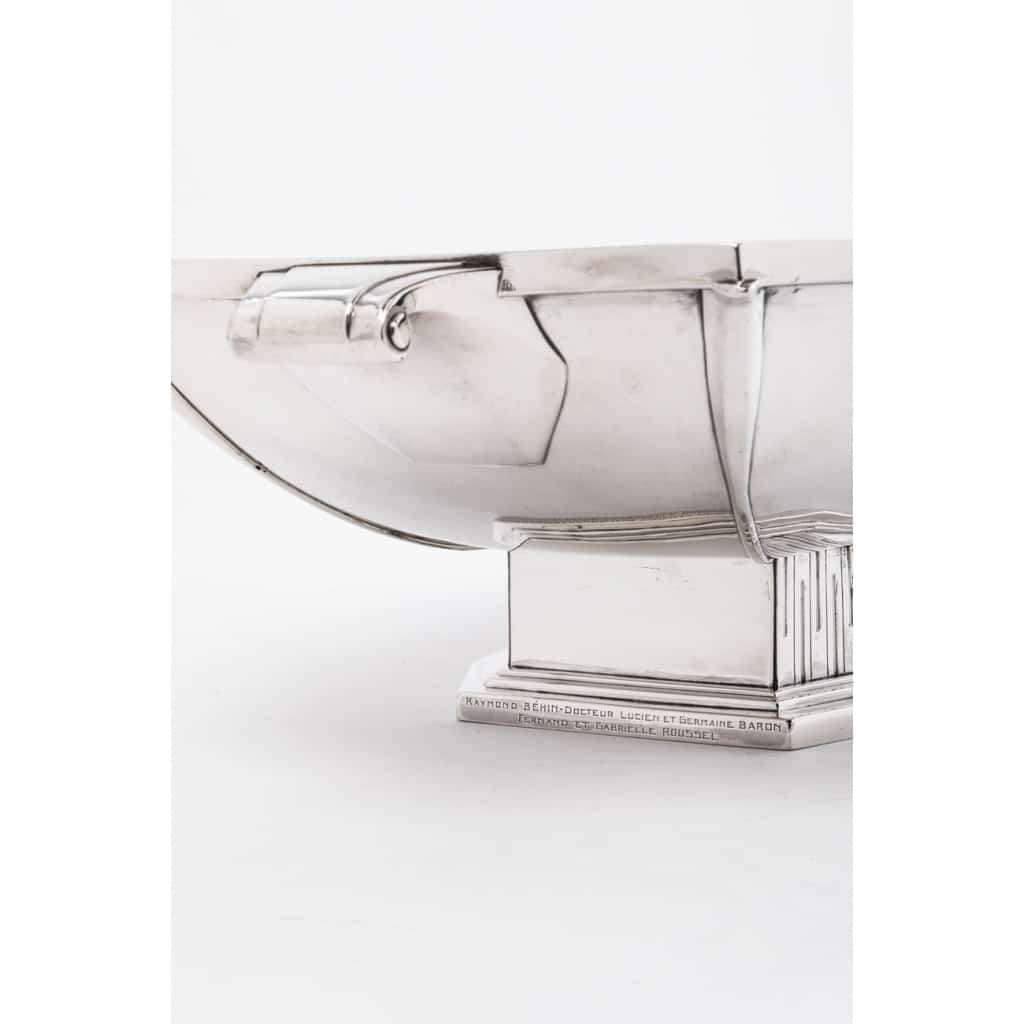 Orfèvre SAVARY -Centre de table en argent massif époque 1930 21