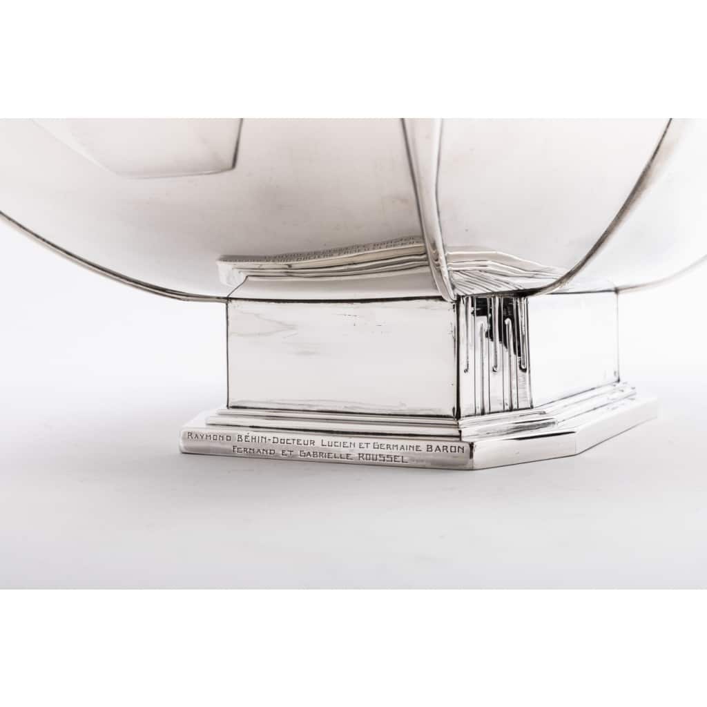 Orfèvre SAVARY -Centre de table en argent massif époque 1930 23
