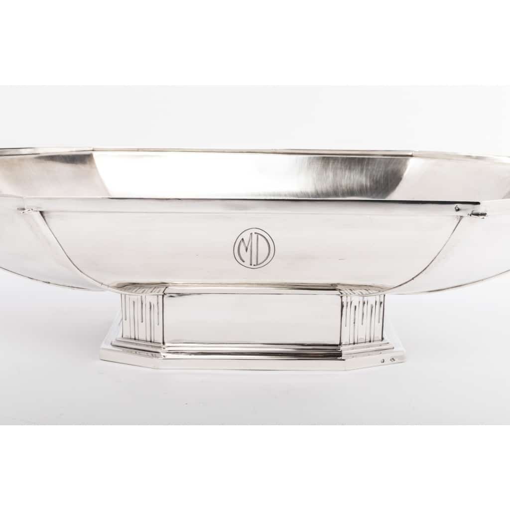 Orfèvre SAVARY -Centre de table en argent massif époque 1930 3
