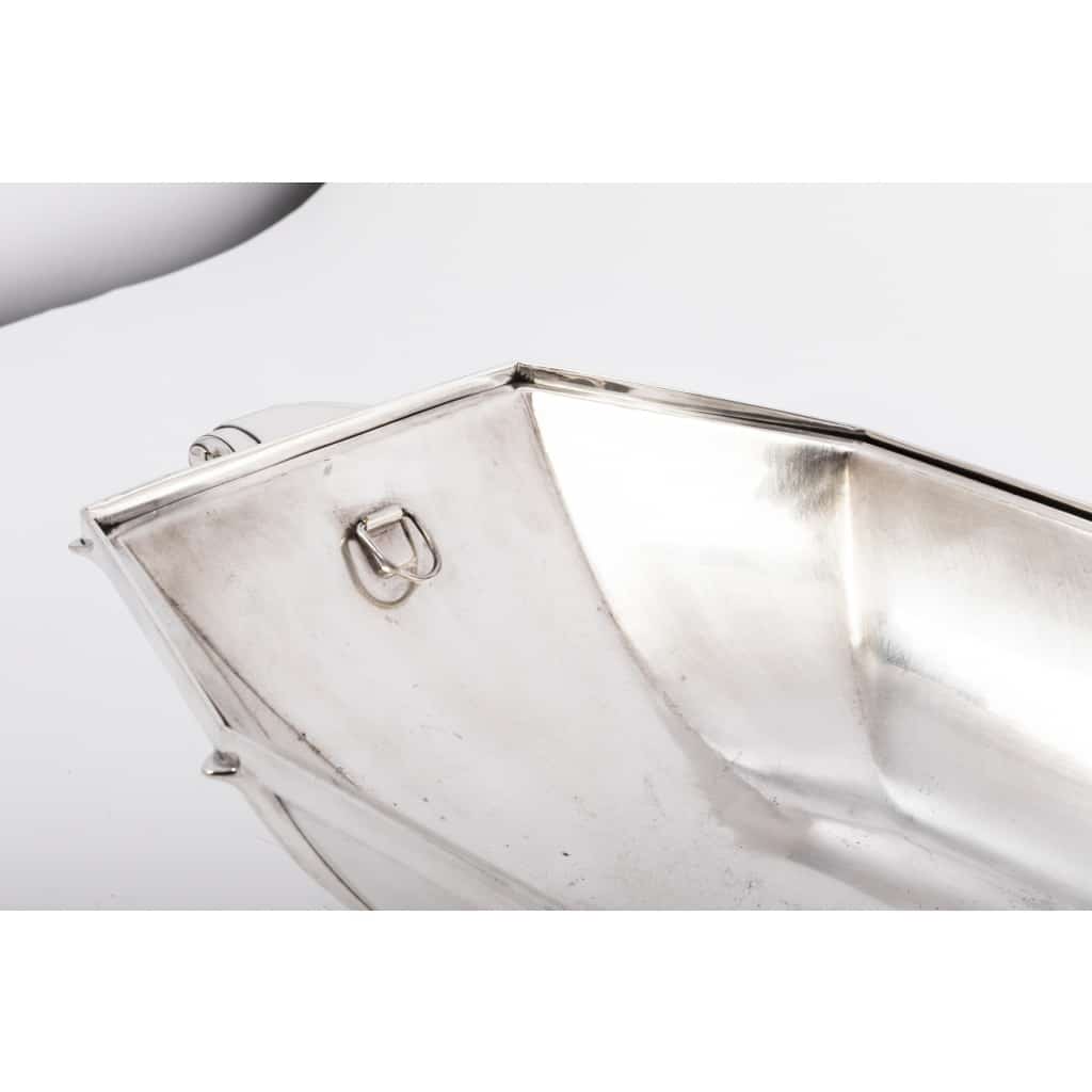 Orfèvre SAVARY -Centre de table en argent massif époque 1930 5