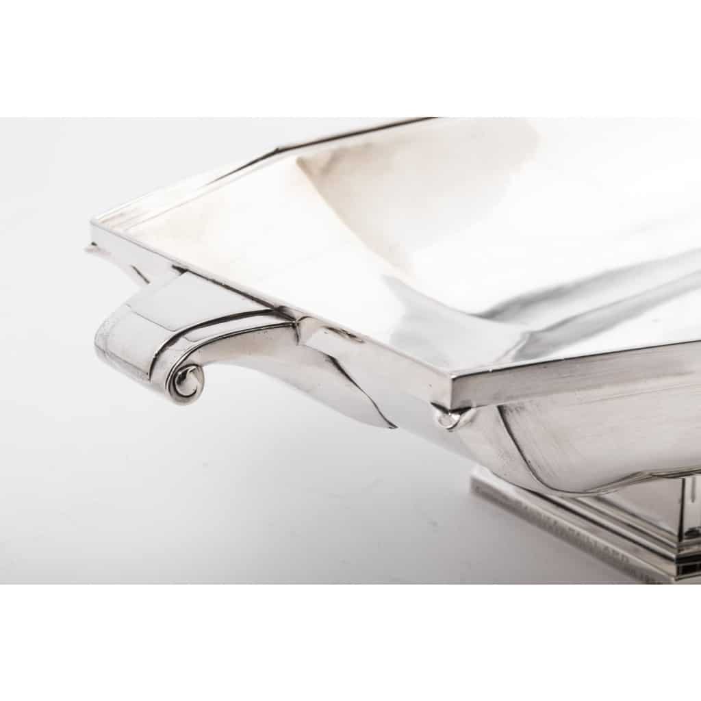 Orfèvre SAVARY -Centre de table en argent massif époque 1930 8