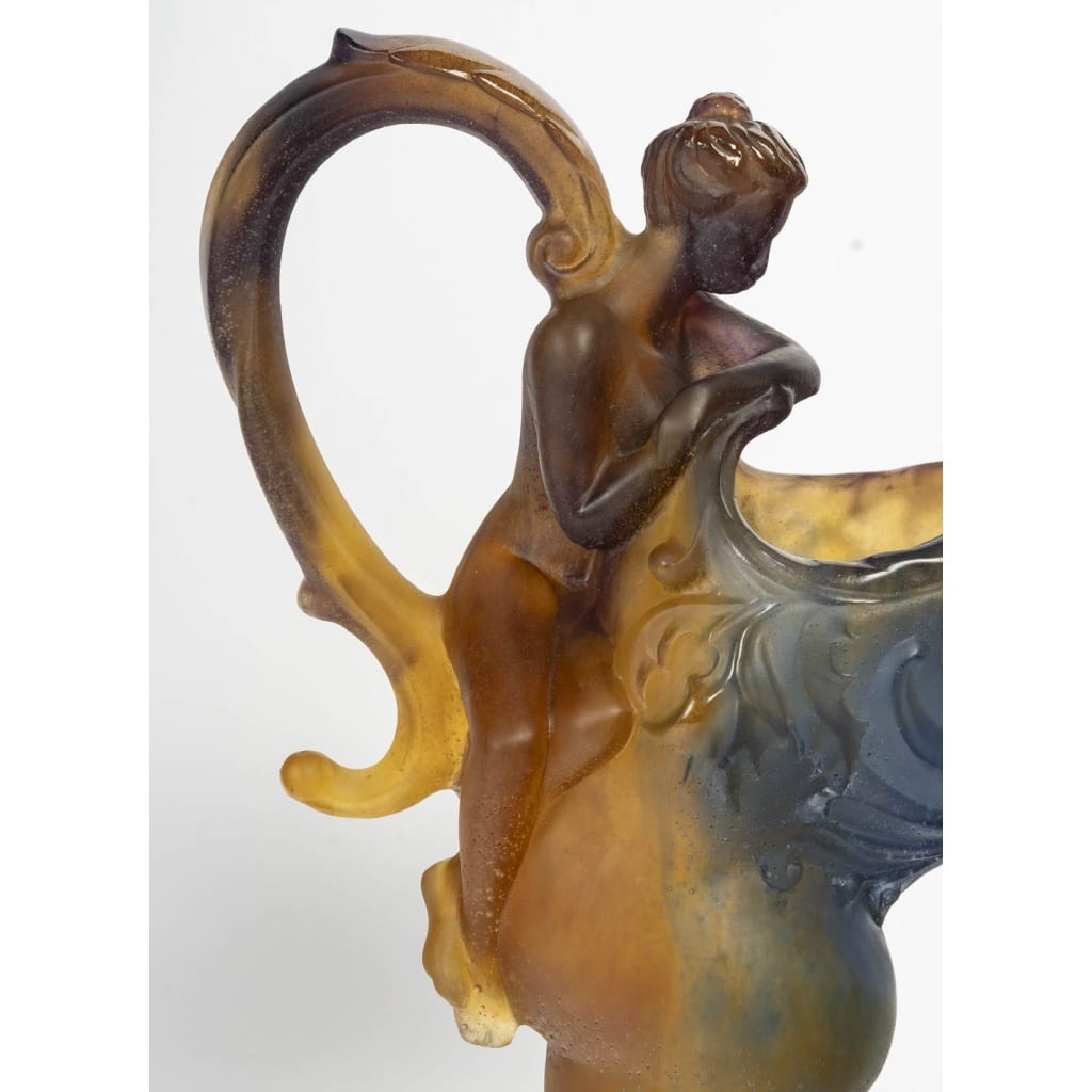Paire d’aiguières en pâte de verre signées Daum France – Art Nouveau 5