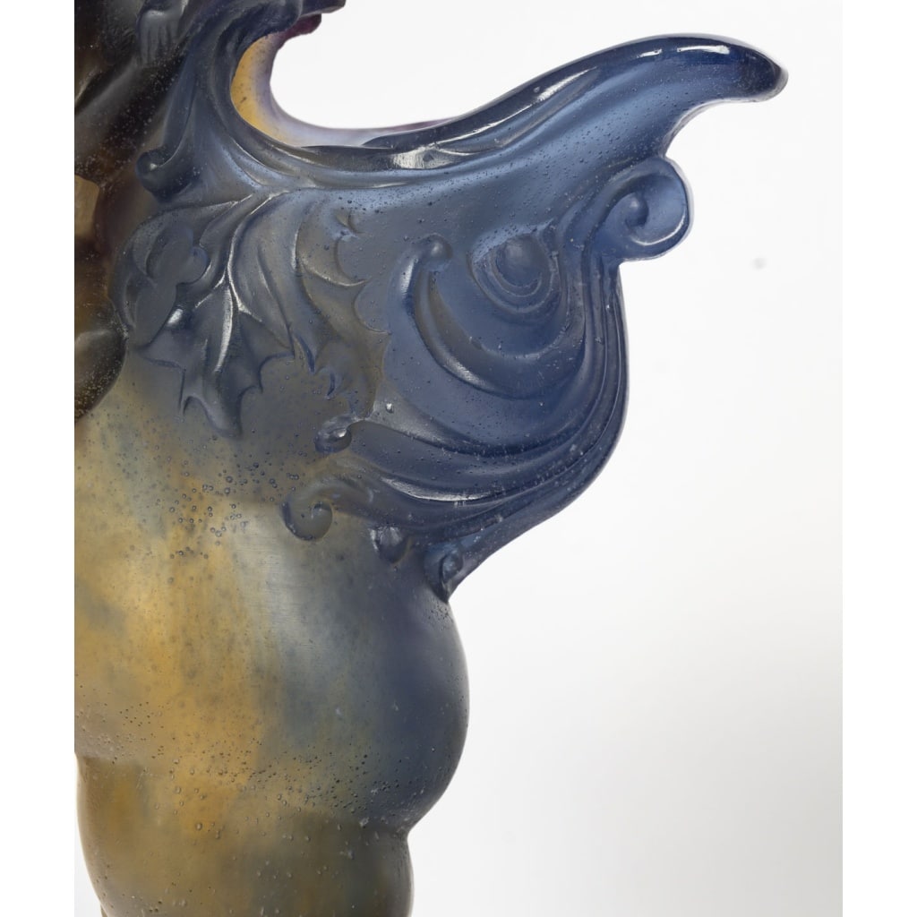 Paire d’aiguières en pâte de verre signées Daum France – Art Nouveau 7