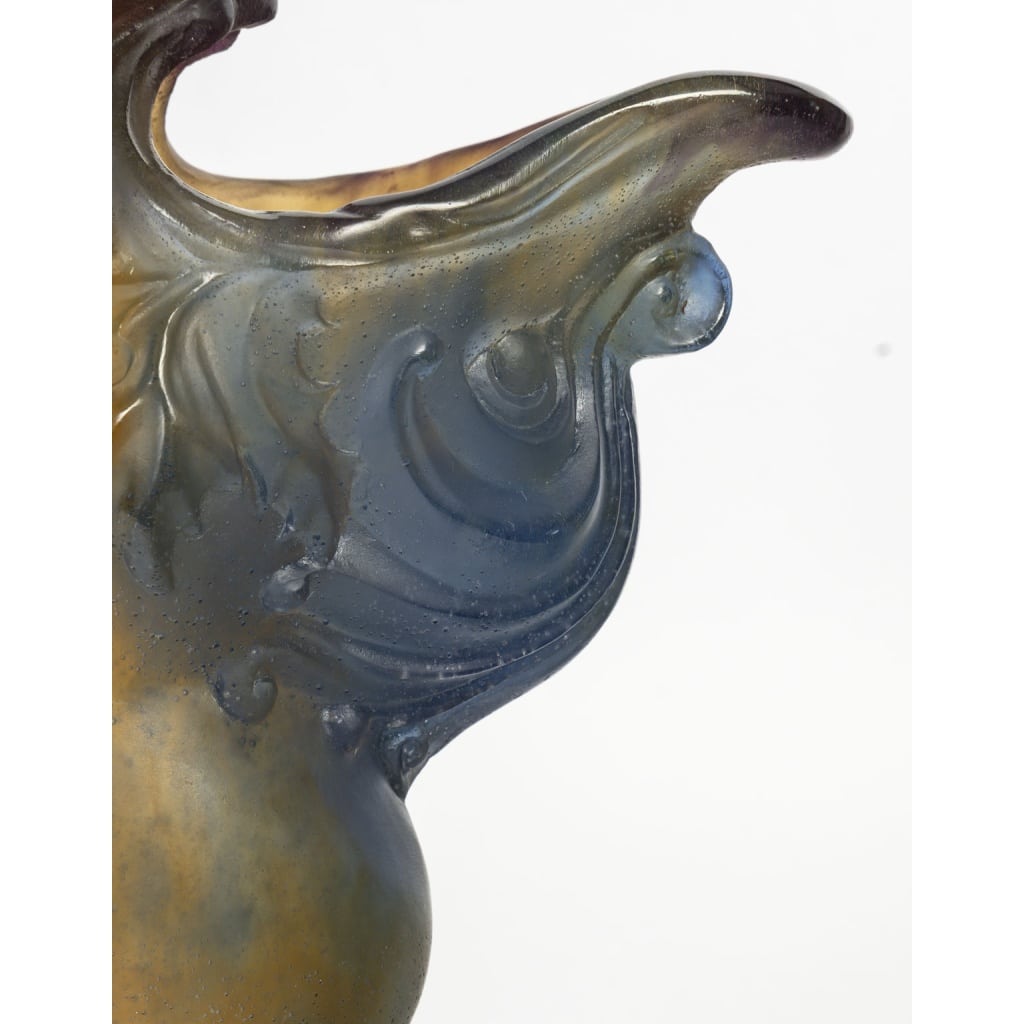 Paire d’aiguières en pâte de verre signées Daum France – Art Nouveau 8