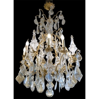 Lustre en cristal de style Louis XV circa 1890