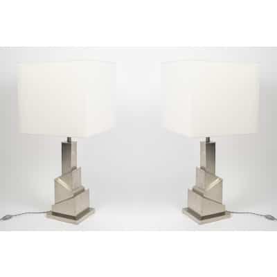 Paire de lampes « Gratte Ciel » par Romeo Rega