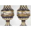 Paire de grands vases torsadés en porcelaine peinte et dorée, XIXᵉ siècle 18