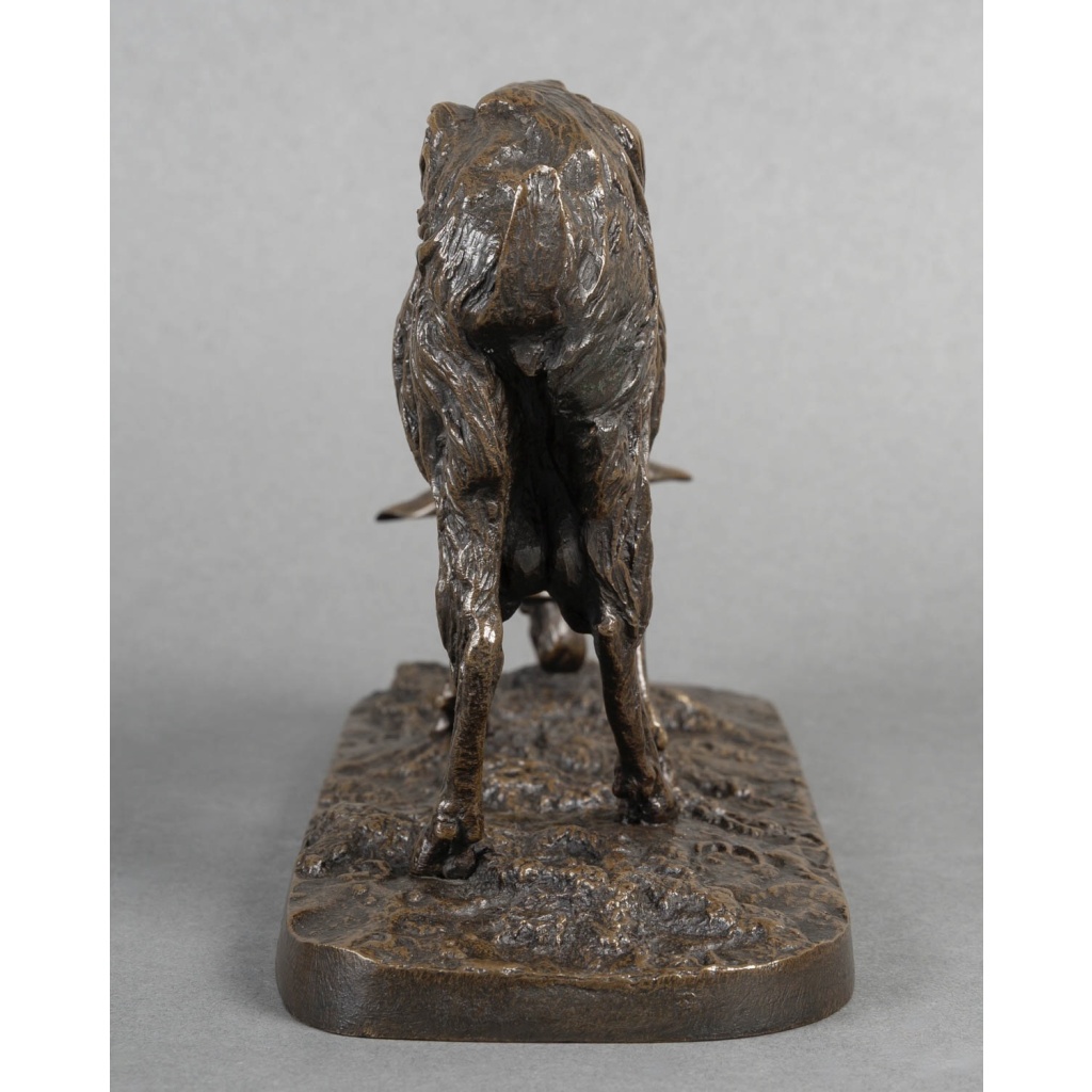 Sculpture – Chèvre Broutant , Pierre – Jules Mêne (1810-1879) – Bronze 11
