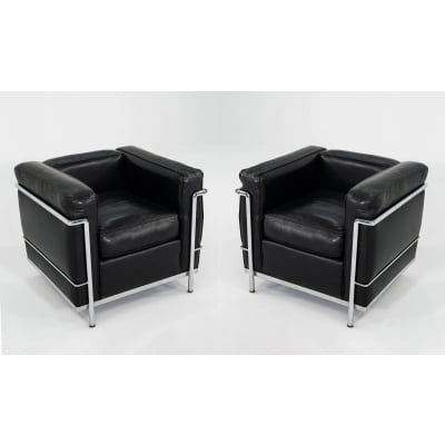 Paire de Fauteuils « LC2 » de LE CORBUSIER, PERRIAND et JEANNERET 2