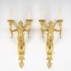 Paire d’appliques à décor de cariatides ailées, d’époque Empire. XIXéme siècle 10
