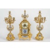Garniture De Cheminée En Bronze Doré Et émail Cloisonné Fin XIXème Siècle 22
