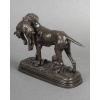 Sculpture – Chien Setter Au Lièvre , Alfred Dubucand (1828 – 1894) – Bronze 13