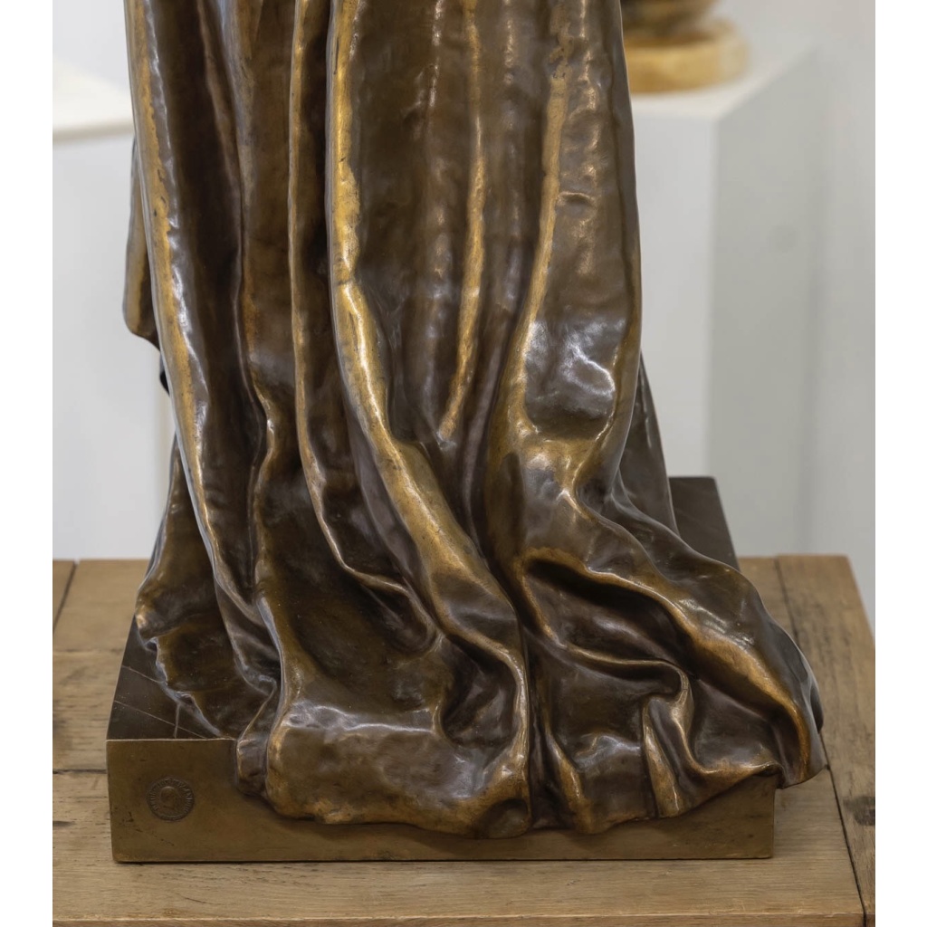 Sculpture – Clotilde de Surville , Jean Gautherin (1840-1890) – Bronze 9