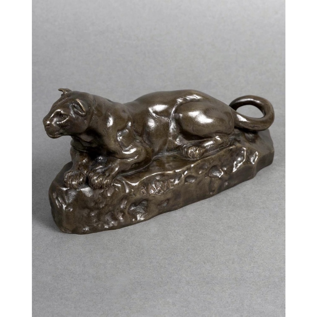 Sculpture – Panthère de Tunis N°2 , Antoine – Louis Barye (1795-1875) – Bronze 6