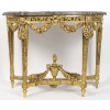 Grande console en bronze sculpté et doré, d’Epoque Louis XVI (1774-1789), XVIIIème siècle. 8