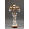 Importante garniture de trois pièces en biscuit et bronze doré, XIXᵉ siècle 24