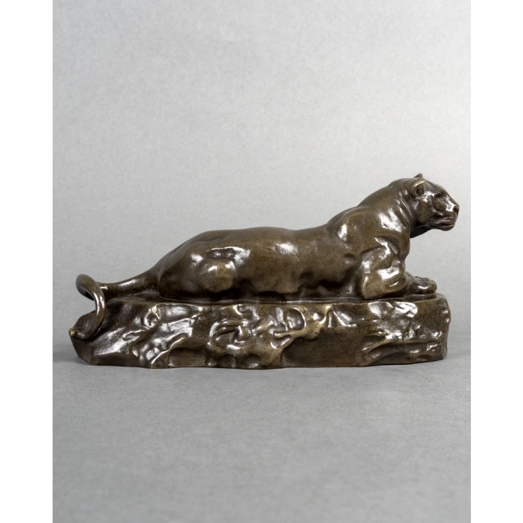Sculpture – Panthère de Tunis N°2 , Antoine – Louis Barye (1795-1875) – Bronze 5
