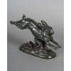 Sculpture – Le Lièvre Courant , Alfred Barye (1839-1882) – Bronze 11
