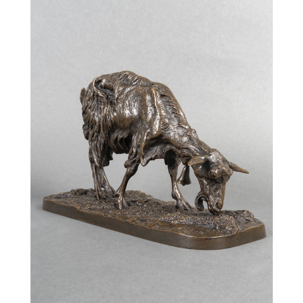 Sculpture – Chèvre Broutant , Pierre – Jules Mêne (1810-1879) – Bronze