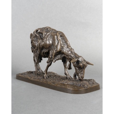 Sculpture – Chèvre Broutant , Pierre – Jules Mêne (1810-1879) – Bronze
