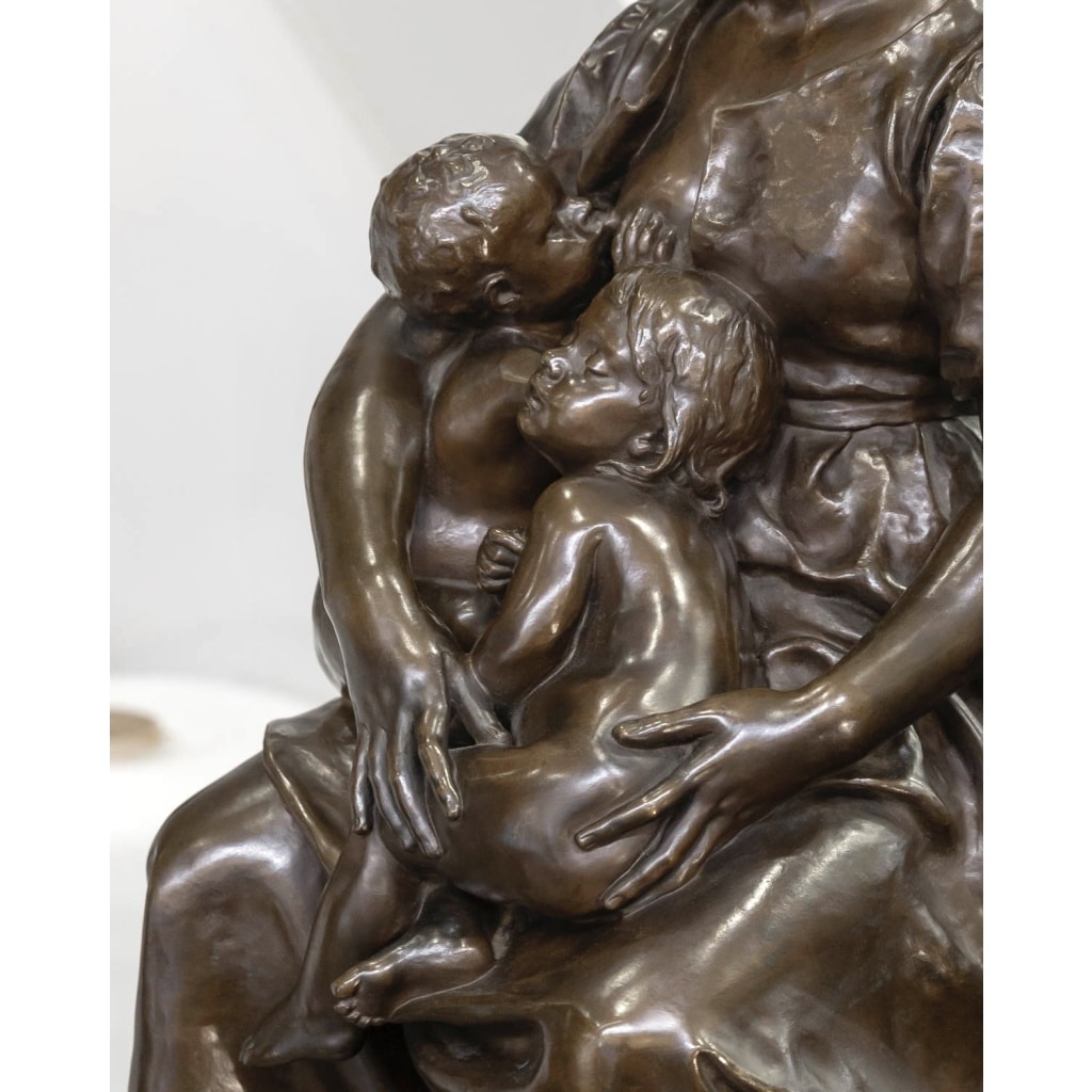 Sculpture – La Maternité , Paul Dubois (1829-1905) – Bronze 7
