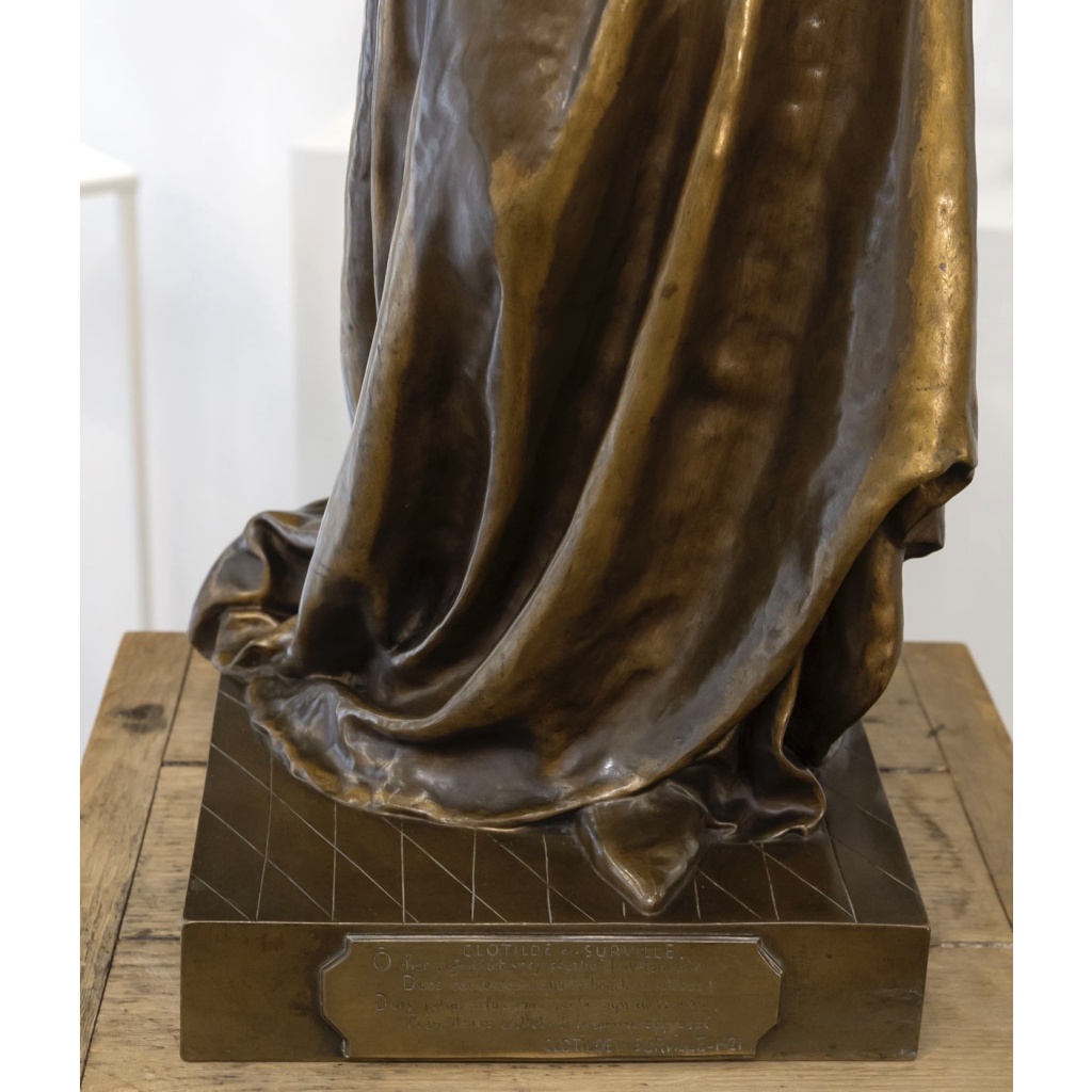 Sculpture – Clotilde de Surville , Jean Gautherin (1840-1890) – Bronze 13