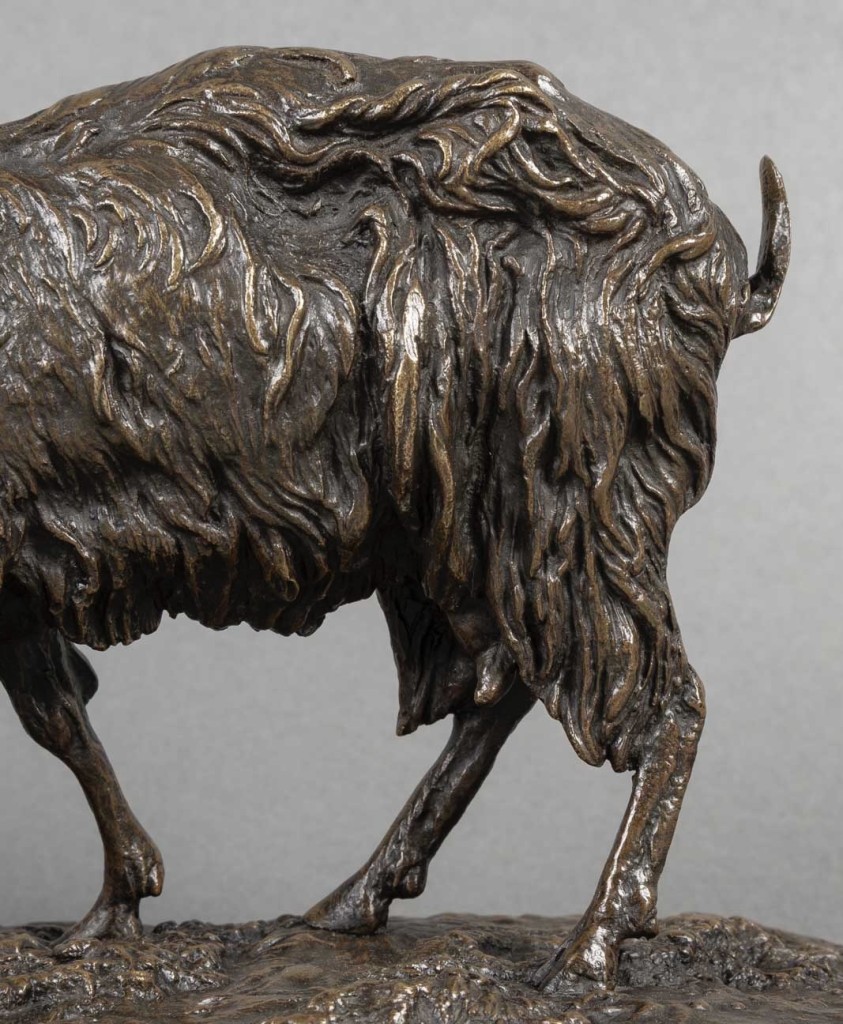 Sculpture – Chèvre Broutant , Pierre – Jules Mêne (1810-1879) – Bronze 9