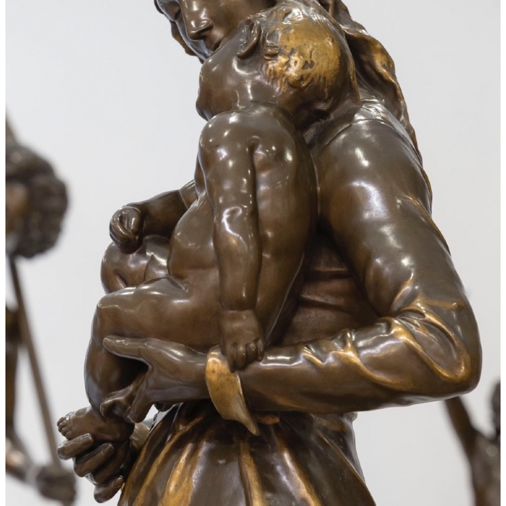 Sculpture – Clotilde de Surville , Jean Gautherin (1840-1890) – Bronze 11