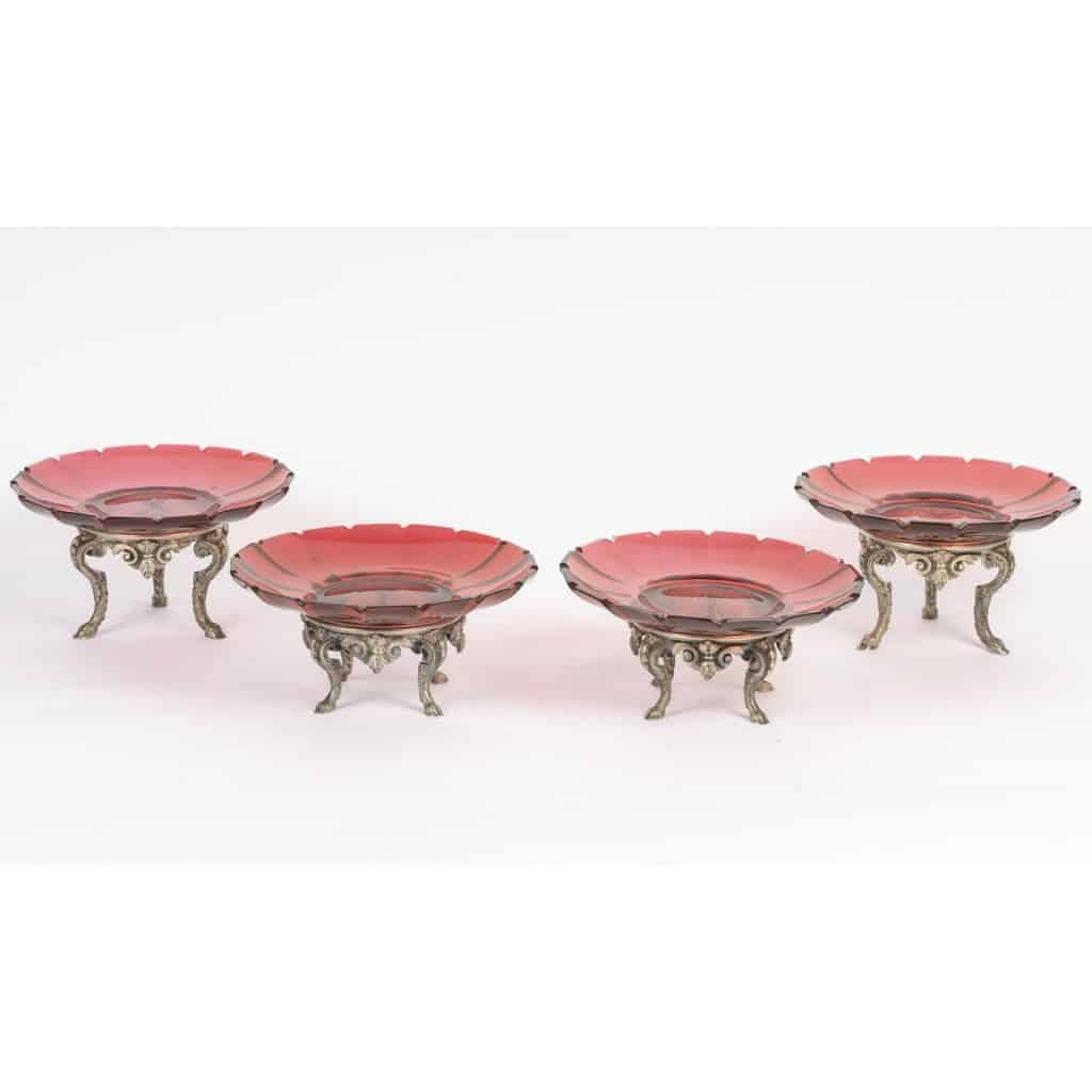 Halphen & Baccarat – Rare Ensemble en Cristal Rubis et Bronze Argenté, vers 1890/1900 9