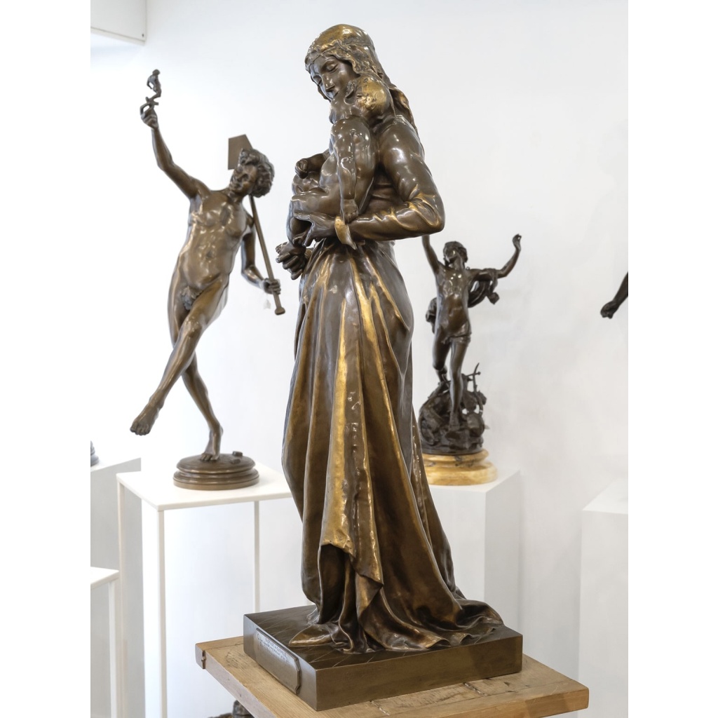Sculpture – Clotilde de Surville , Jean Gautherin (1840-1890) – Bronze 10