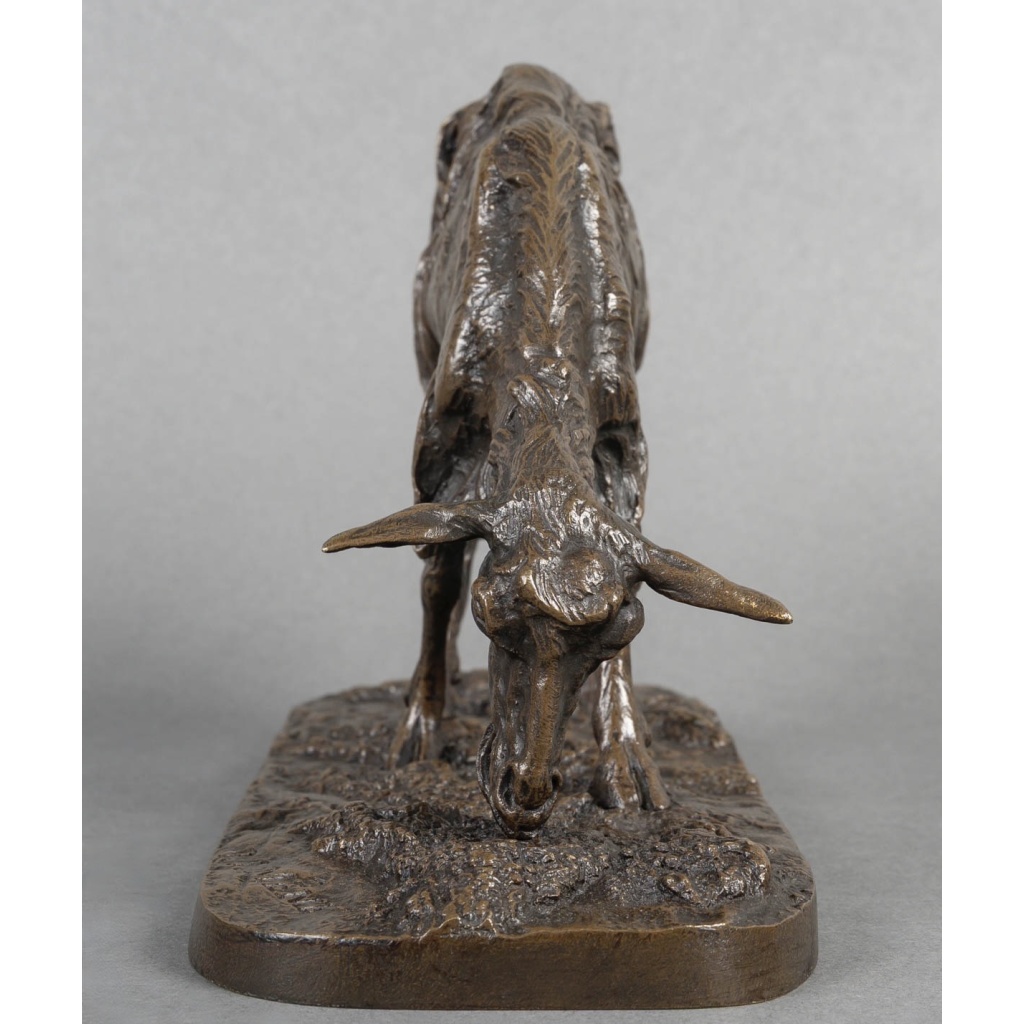 Sculpture – Chèvre Broutant , Pierre – Jules Mêne (1810-1879) – Bronze 7