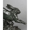 Sculpture – Le Lièvre Courant , Alfred Barye (1839-1882) – Bronze 16