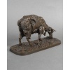 Sculpture – Chèvre Broutant , Pierre – Jules Mêne (1810-1879) – Bronze 22