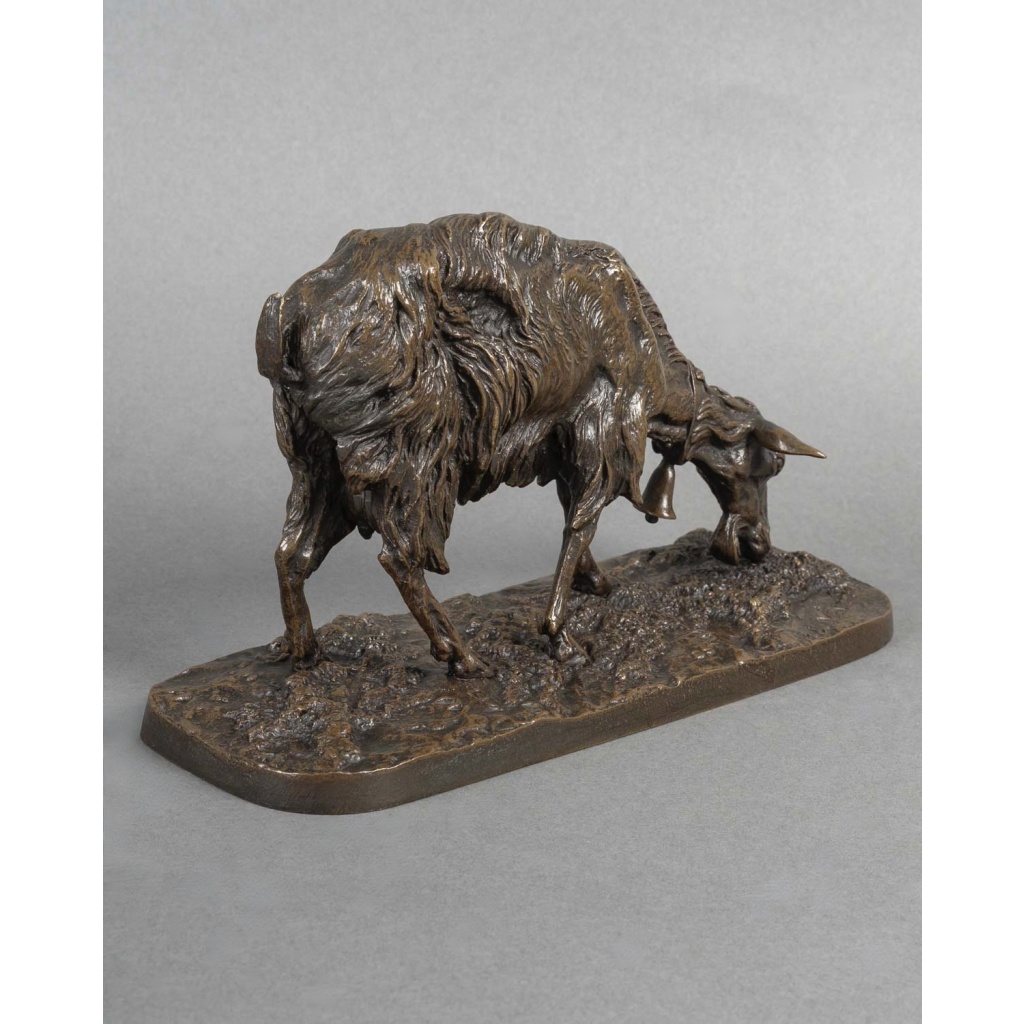 Sculpture – Chèvre Broutant , Pierre – Jules Mêne (1810-1879) – Bronze 10