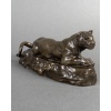 Sculpture – Panthère de Tunis N°2 , Antoine – Louis Barye (1795-1875) – Bronze 13