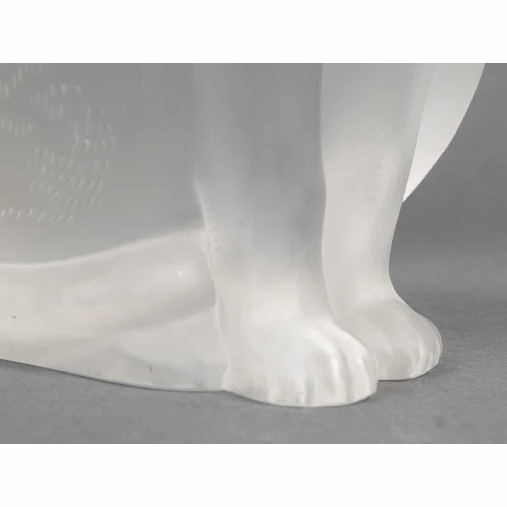 LALIQUE – Chat assis en cristal XXe – signé Lalique France 5